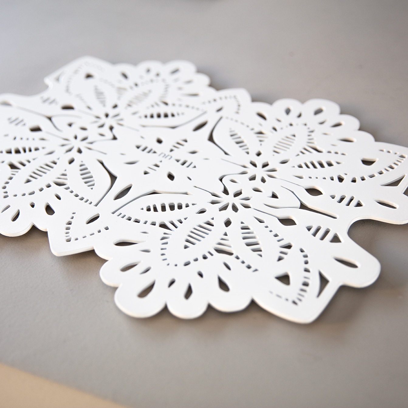 rannvro dessous de plat décor de table nn2 blanc